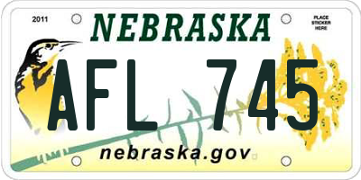 NE license plate AFL745