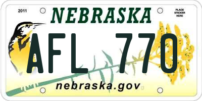 NE license plate AFL770