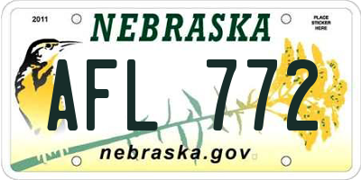 NE license plate AFL772