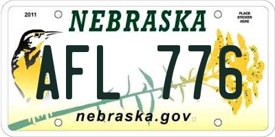 NE license plate AFL776