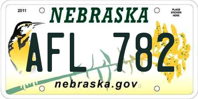 NE license plate AFL782