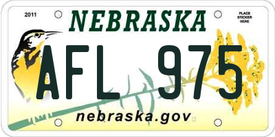 NE license plate AFL975