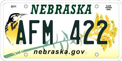 NE license plate AFM422