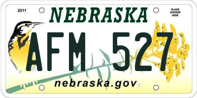 NE license plate AFM527