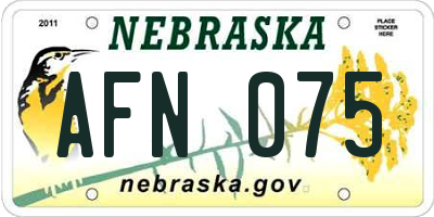 NE license plate AFN075