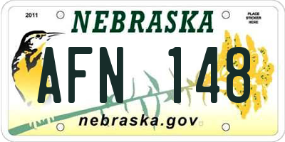 NE license plate AFN148