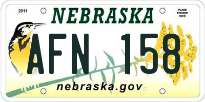 NE license plate AFN158