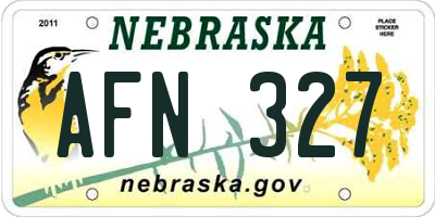 NE license plate AFN327