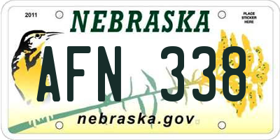 NE license plate AFN338
