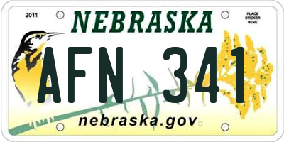 NE license plate AFN341