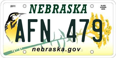 NE license plate AFN479