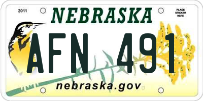 NE license plate AFN491