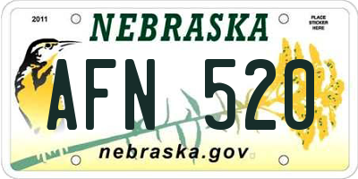 NE license plate AFN520