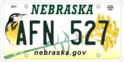 NE license plate AFN527