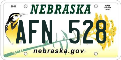 NE license plate AFN528
