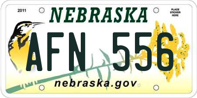 NE license plate AFN556