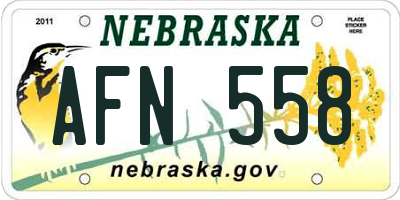 NE license plate AFN558