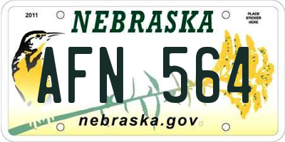 NE license plate AFN564