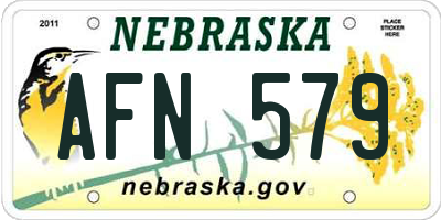 NE license plate AFN579