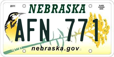 NE license plate AFN771