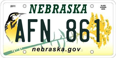 NE license plate AFN861