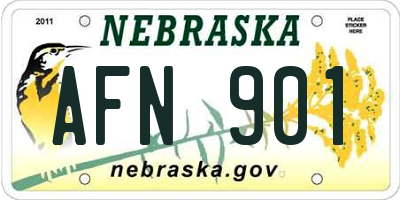 NE license plate AFN901