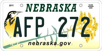 NE license plate AFP272