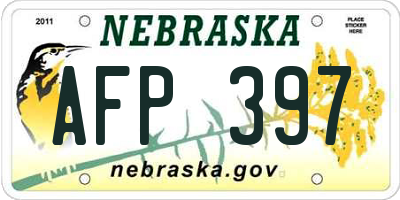 NE license plate AFP397