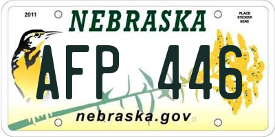 NE license plate AFP446