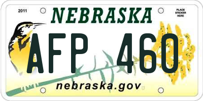 NE license plate AFP460