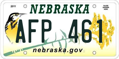 NE license plate AFP461
