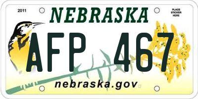 NE license plate AFP467
