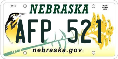 NE license plate AFP521