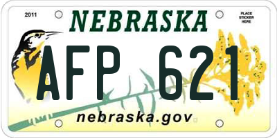 NE license plate AFP621