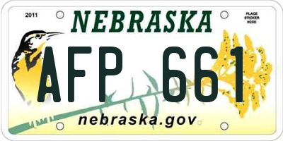 NE license plate AFP661