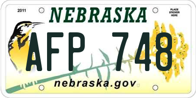 NE license plate AFP748