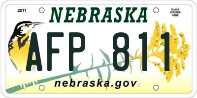 NE license plate AFP811