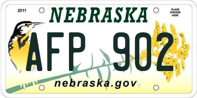 NE license plate AFP902