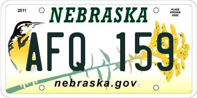NE license plate AFQ159