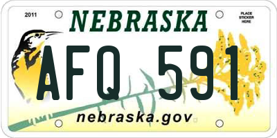 NE license plate AFQ591
