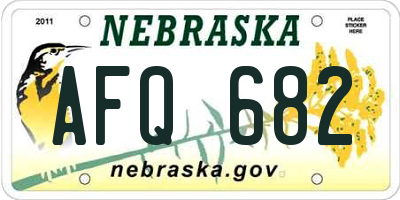 NE license plate AFQ682