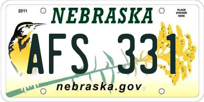 NE license plate AFS331