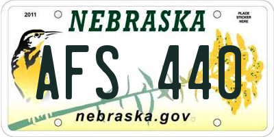 NE license plate AFS440