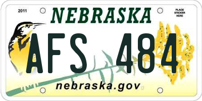 NE license plate AFS484