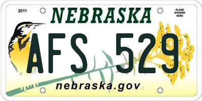 NE license plate AFS529