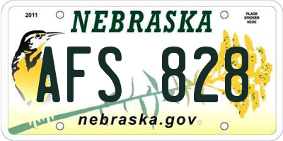NE license plate AFS828