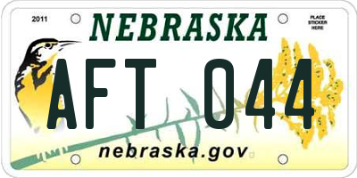 NE license plate AFT044