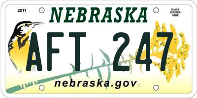NE license plate AFT247