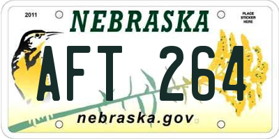 NE license plate AFT264