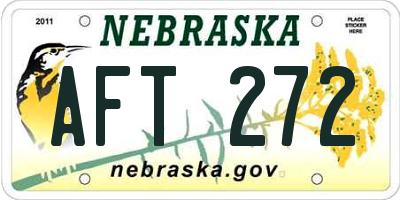 NE license plate AFT272